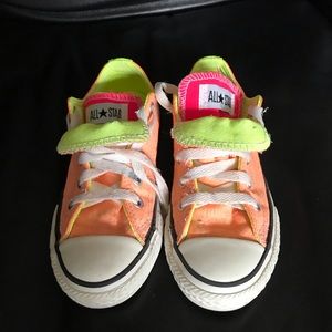 CONVERSE Girls Orange Neon Pink Shoes